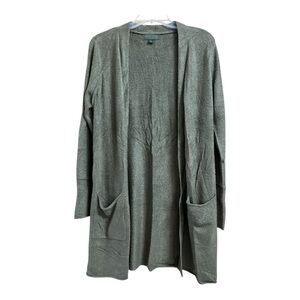 Barefoot Dreams Women's Cozy Chic Lite Oliver Green Duster Sweater, Medium
